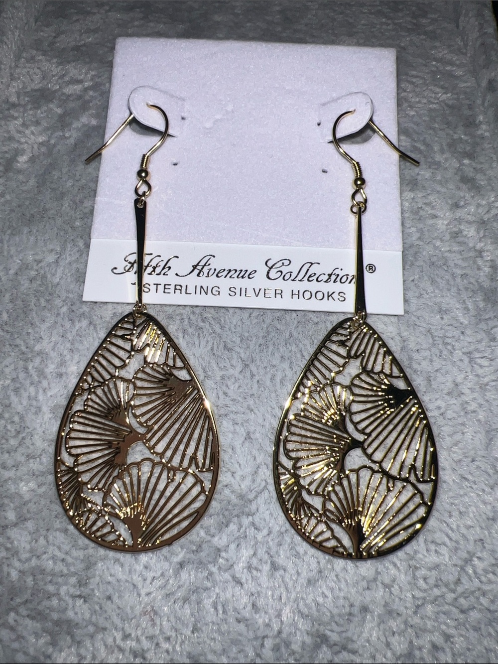 Fifth Avenue Collection Gold Filigree Teardrop Earrings